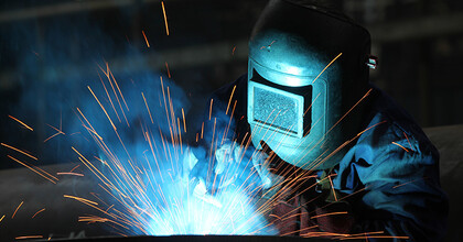 Welding sparks and fume