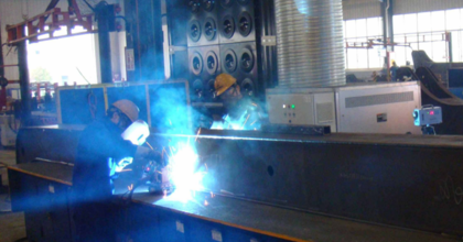 Heavy development of welding fumes