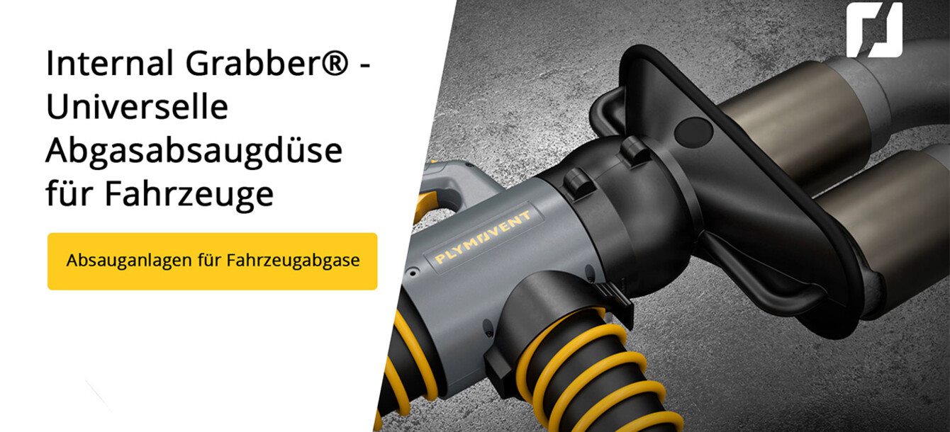 Plymovent's Internal Grabber® - Universelle Abgasabsaugdüse für Fahrzeuge