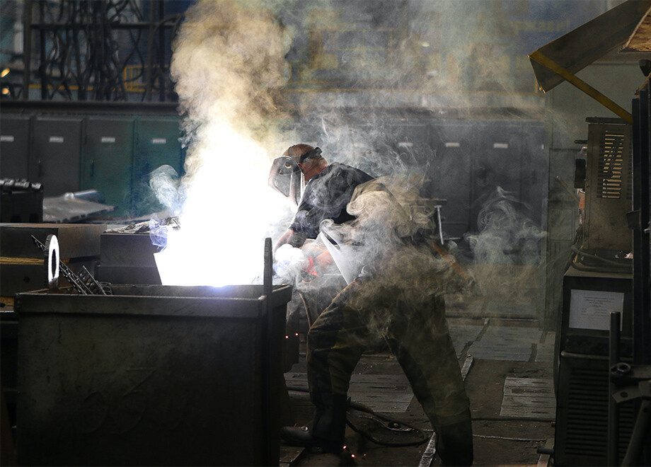 Welder with hazardous fume production