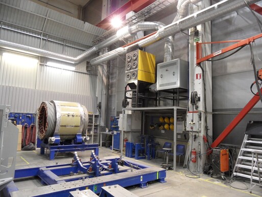 MultiDust® Bank-filtret anslutet till ett Push-Pull-system