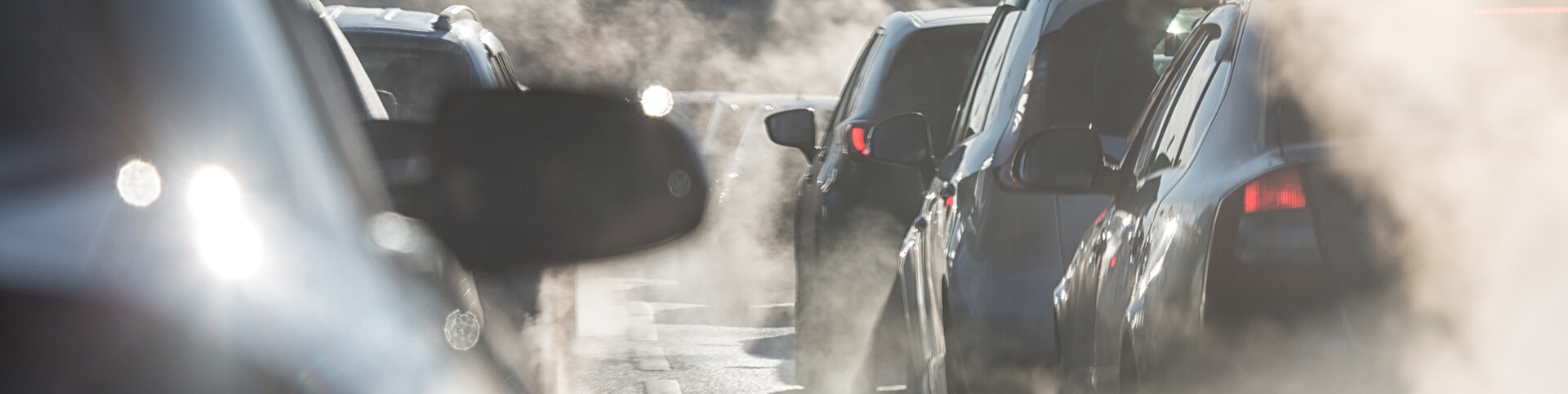 Exhaust gas in a traffic jam