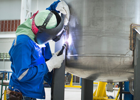 Welding stainless-steel construction