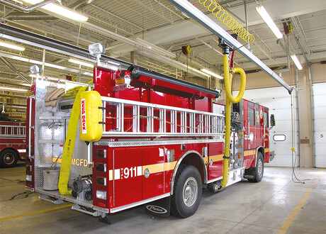 Straight Rail exhaust extraction fire truck 
