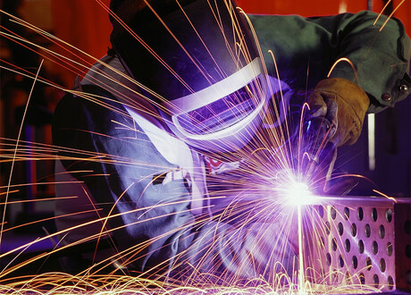 Welding on a contruction