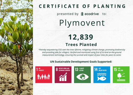Ecodrive certificate of planting