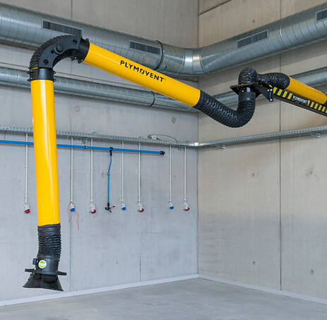 KUA metal tube extraction arm with extension crane