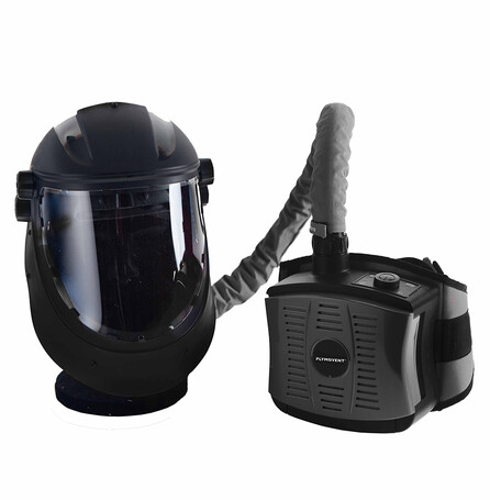 Auto cutting and grinding helmet and PAPR