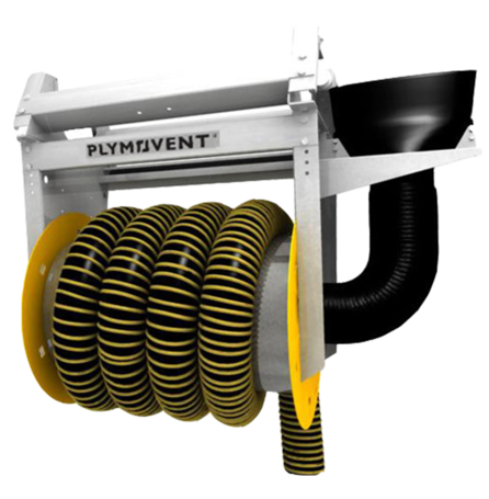 Hose Reel on Rail (HRR) - Hose reels & hose drops - Plymovent