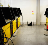 Downdraft tables provide a safe working environment for students